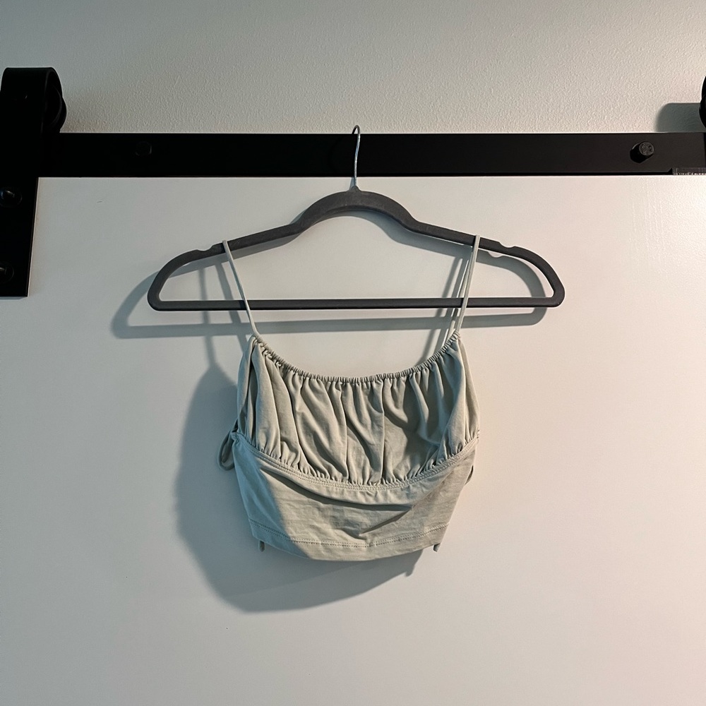 Sage green crop top